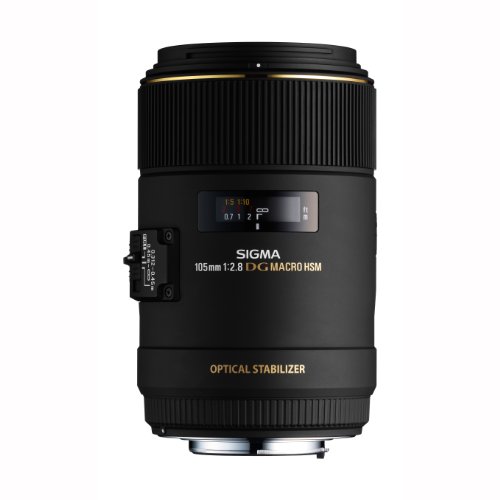 Sigma 258101 105 mm F2,8 EX Makro DG OS HSM-Objektiv (62 mm Filtergewinde) für Canon Objektivbajonett