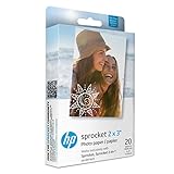HP ZINK Fotopapier (20 Blatt, 5 x 7.6 cm, selbstklebende Rückseite)