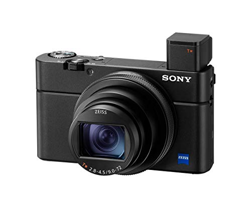 Sony RX100 VI | Premium-Kompaktkamera (1,0-Typ-Sensor, 24-200 mm F2.8-4.5-Zeiss-Objektiv, 4K-Filmaufnahmen und neigbares Display), Schwarz