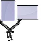 Invision Monitor Halterung 2 Monitore für 17-27 Zoll Bildschirme VESA 75x75 und 100x100mm, 2 Montageoptionen Ergonomische Höhenverstellbar Schwenkbar Neigbar Gewichtskapazität 2-6,5kg (MX300)