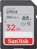 SanDisk Ultra SDHC UHS-I Speicherkarte 32 GB (für Kompaktkameras der Einstiegs- und Mittelklasse, Class 10, U1, 120 MB/s Übertragung, Full HD Videos)